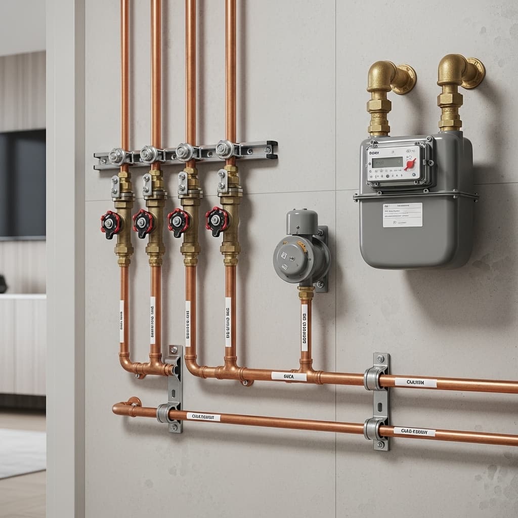 Doğalgaz tesisatı boru ve sayaç uygulaması